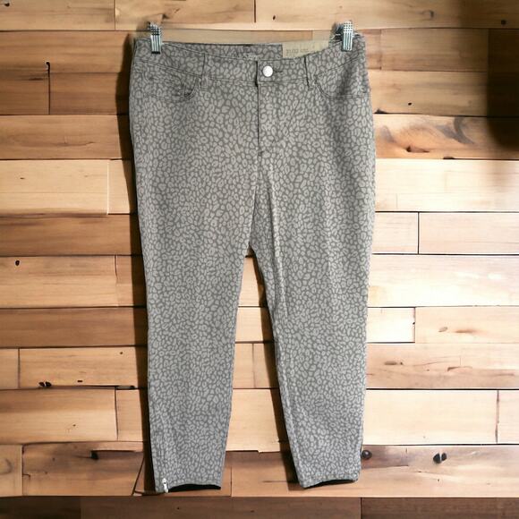 Ann Taylor LOFT Womens Jeans Sz 31 12 Curvy Skinny Ankle Gray Leopard Print NEW - Picture 3 of 8